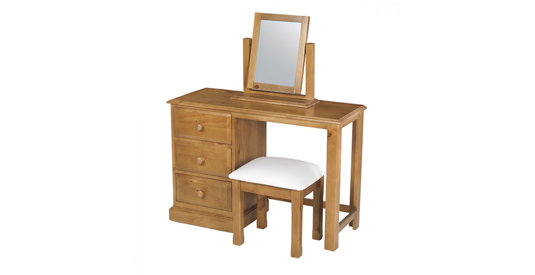Country Pine Dressing Table Set - Lifestyle Furniture UK Country Pine Dressing Table Set - Lifestyle Furniture UK