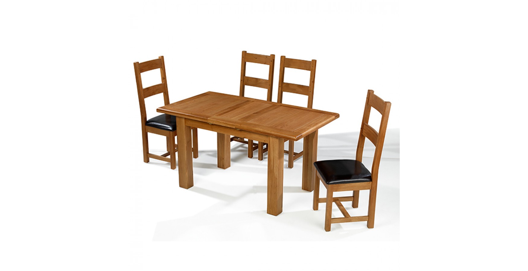 Emsworth Oak 120-150 cm Extending Dining Table and 4 Chairs ... Emsworth Oak 120-150 cm Extending Dining Table and 4 Chairs ...