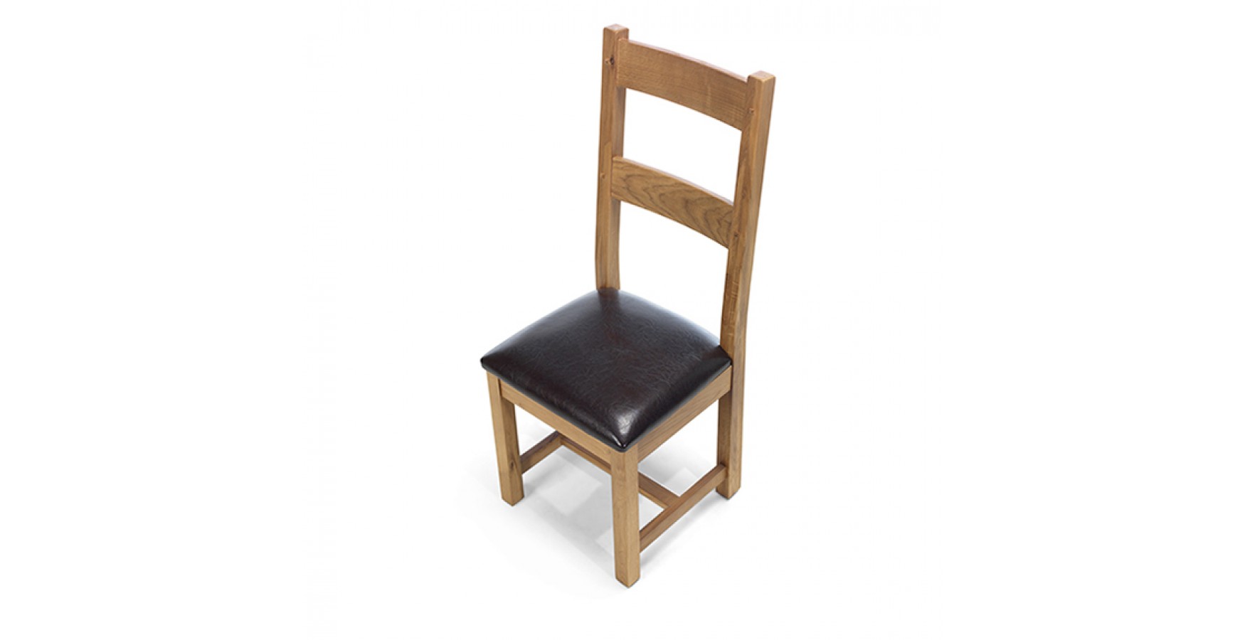 Rustic Oak Dining Chairs Pair Lifestyle Furniture UK