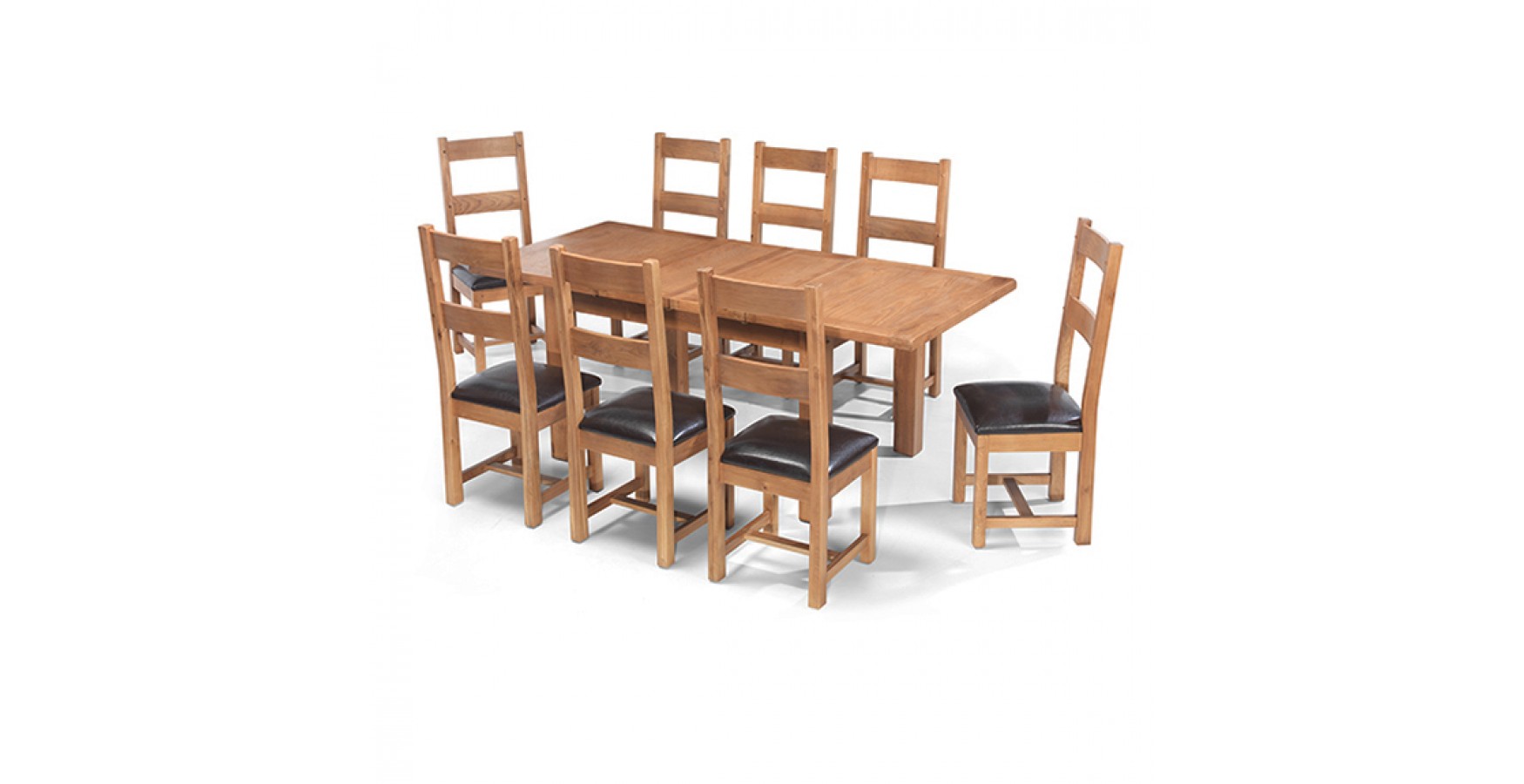 Rustic Oak 132 198 Cm Extending Dining Table And 8 Chairs Rustic Oak 132 198 Cm Extending Dining Table And 8 Chairs