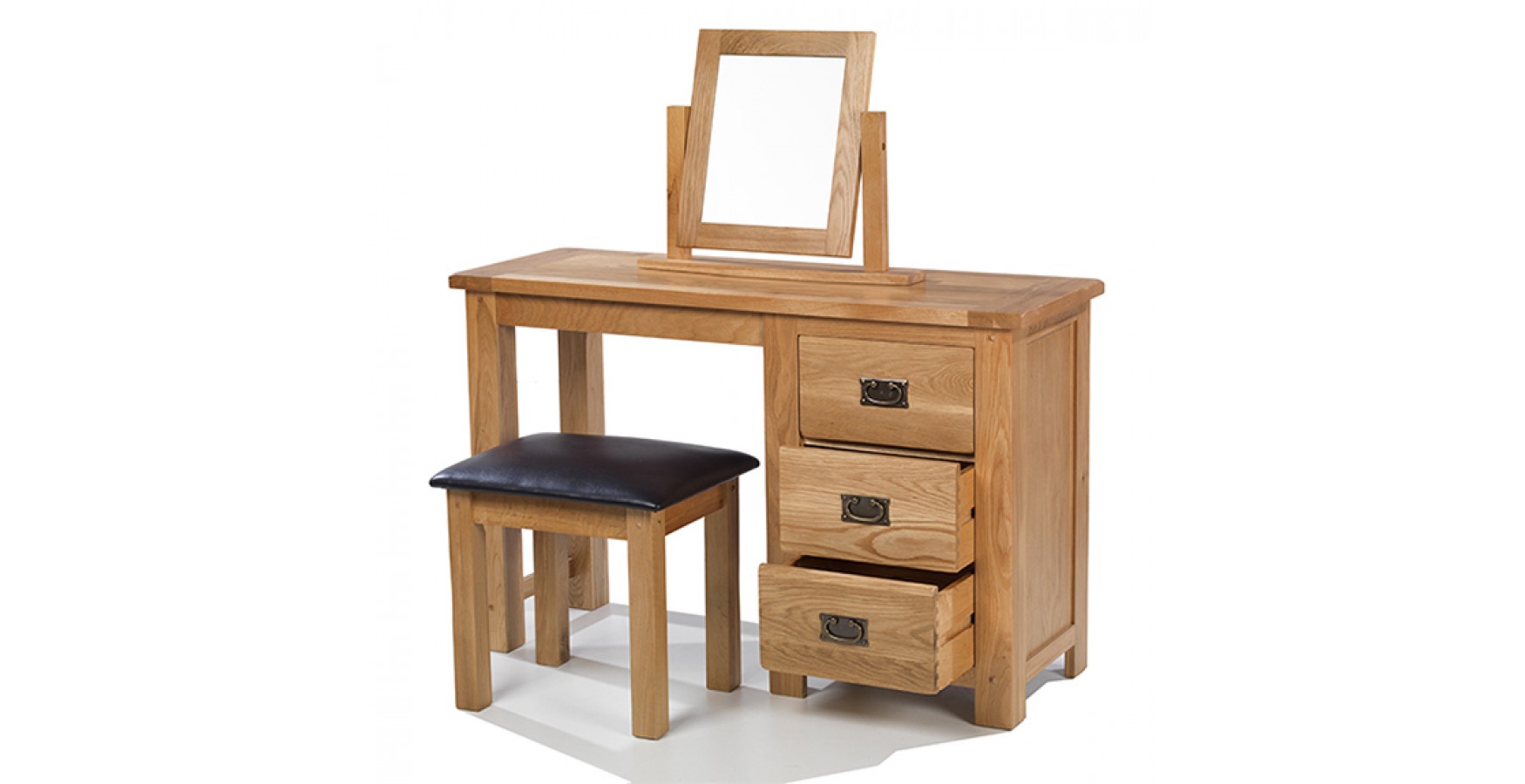 Rustic Oak Dressing Table Set - Lifestyle Furniture UK Rustic Oak Dressing Table Set - Lifestyle Furniture UK