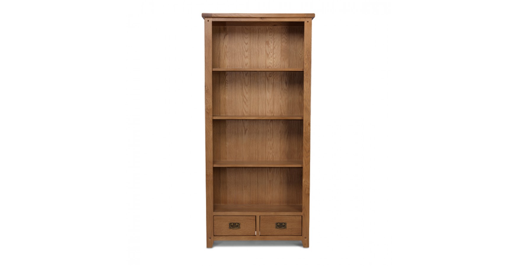 Rustic Oak Tall Large Bookcase - Lifestyle Furniture UK
