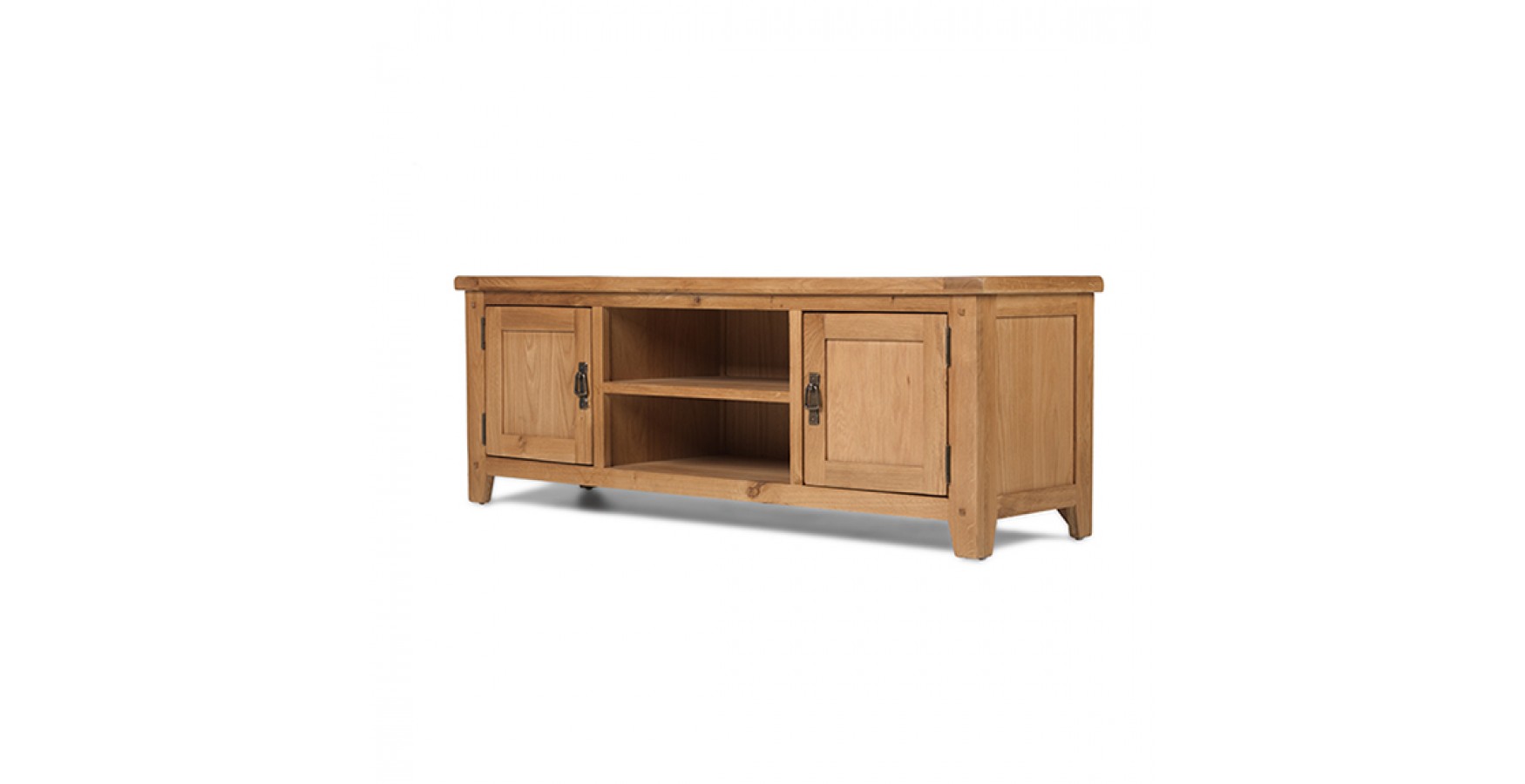 Rustic Oak Plasma TV Stand - Lifestyle Furniture UK
