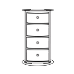 Round Chest of Drawers