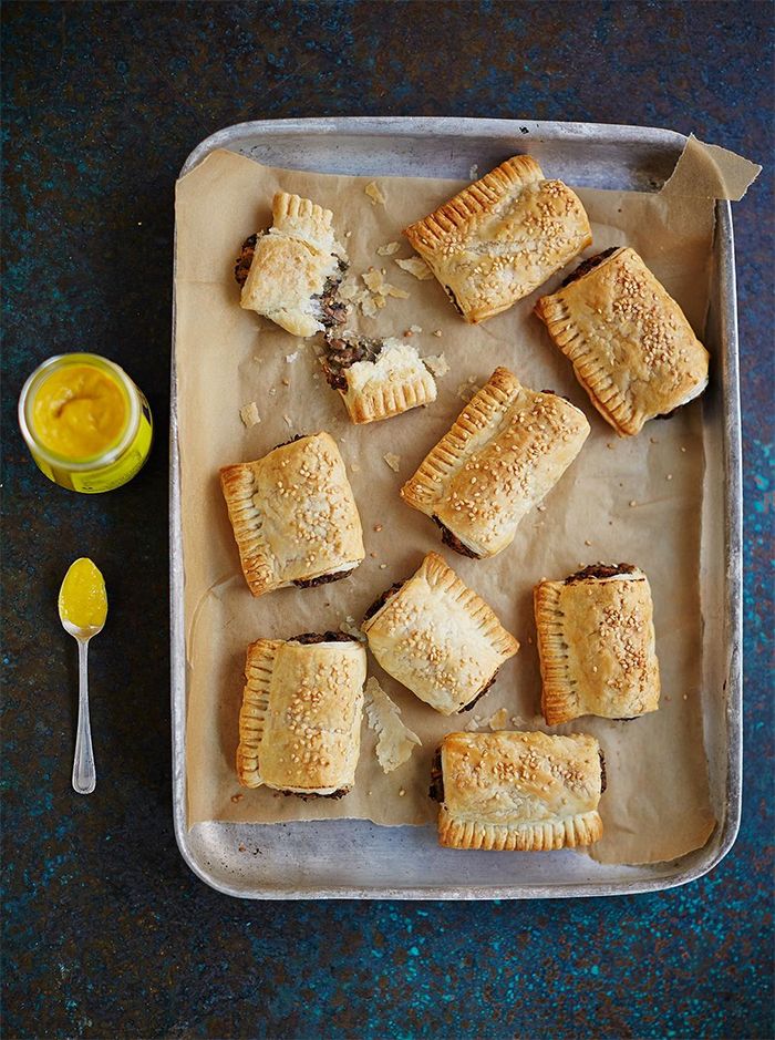 vegan mushroom rolls