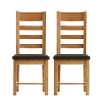 Wooden Dining Chairs with Padded Seats