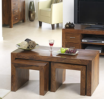 Sheesham Wood Furniture Nest of Tables