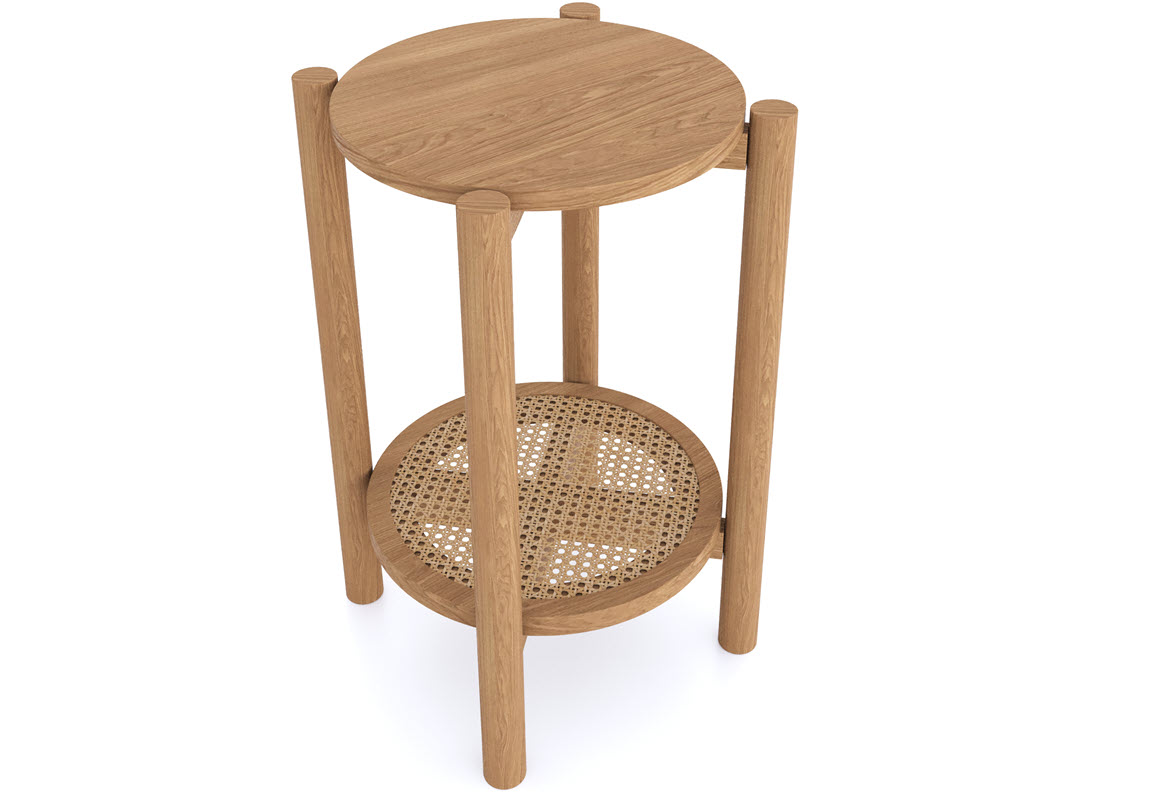 Halmstad Natural Oak Round Side Table