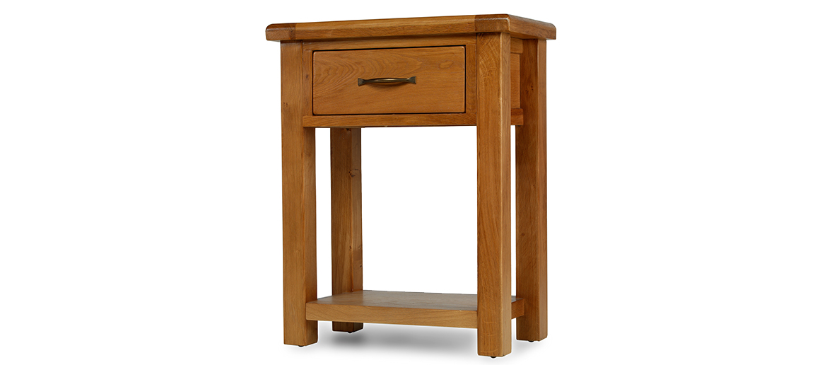 Barham Oak Small Hall Table Quercus Living