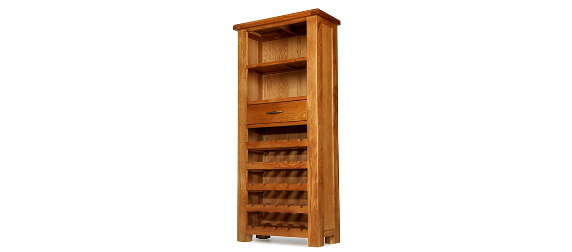 Barham Oak Tall Wine Rack Unit Quercus Living Barham Oak Tall Wine Rack Unit