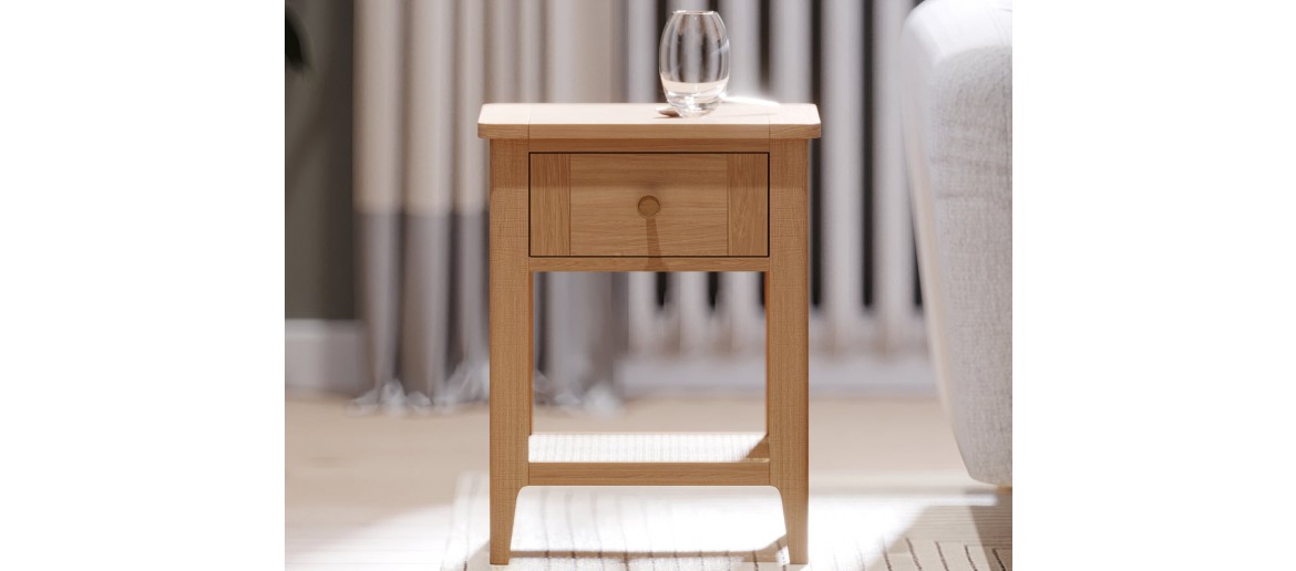 Bravur Natural Oak Lamp Table