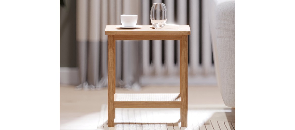 Bravur Natural Oak Side Table