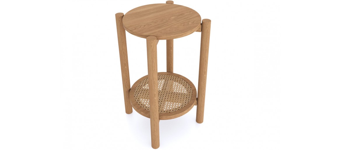 Bravur Natural Oak Round Side Table