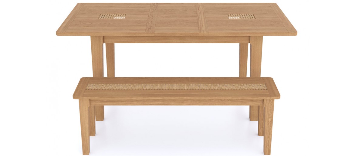 Bravur Natural Oak Extending Dining Table