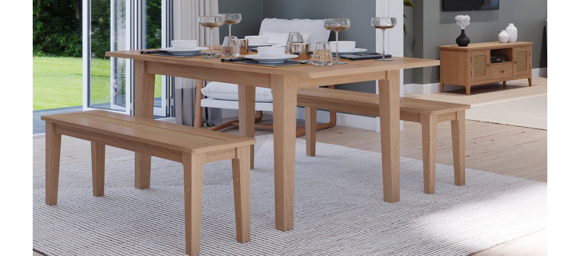 Bravur Natural Oak Dining Bench