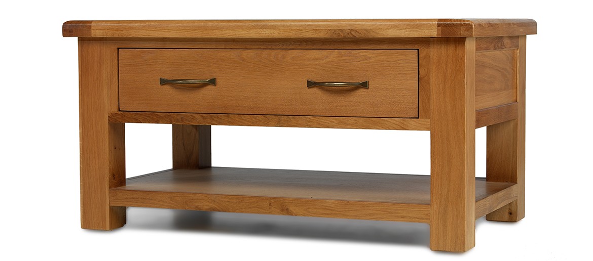 Barham Oak Coffee Table with 2 Drawers