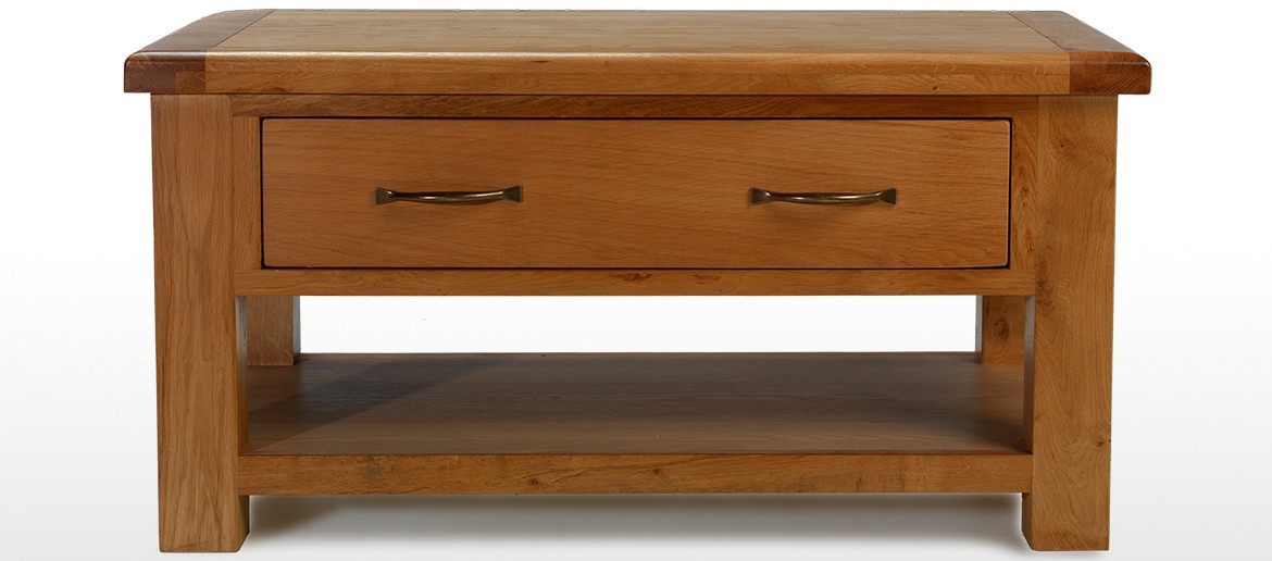 Barham Oak Coffee Table with 2 Drawers