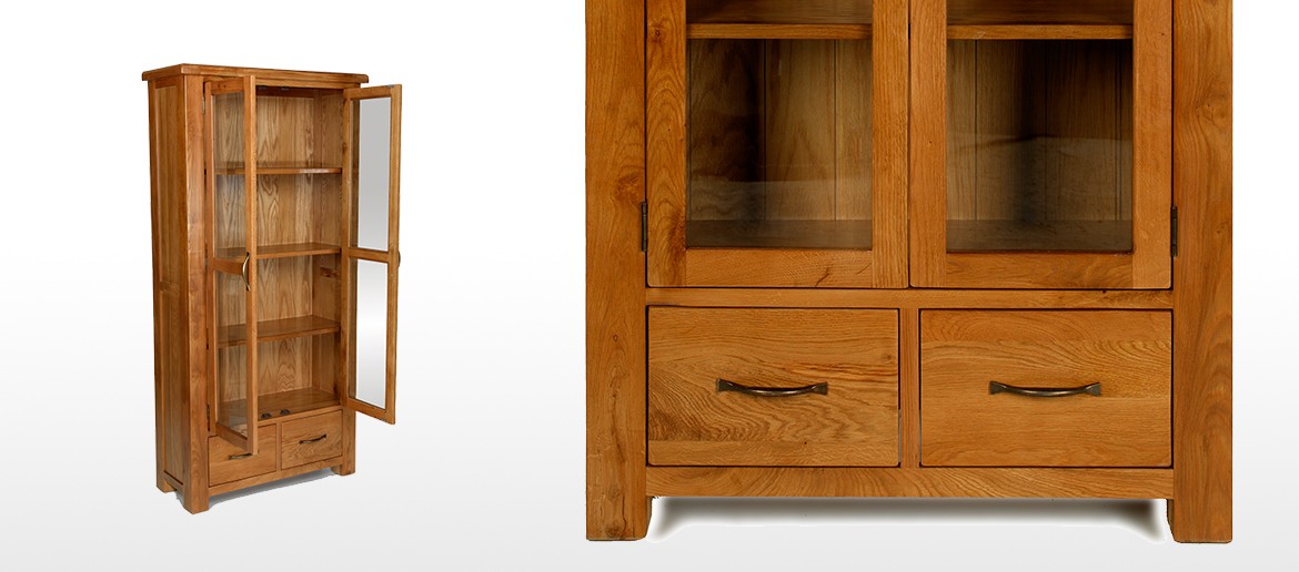 Barham Oak Glazed Display Cabinet