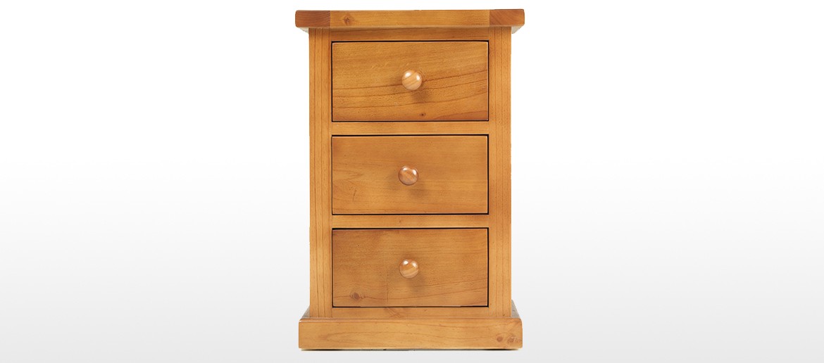 Devon Pine Kids 3 Drawer Bedside Cabinet