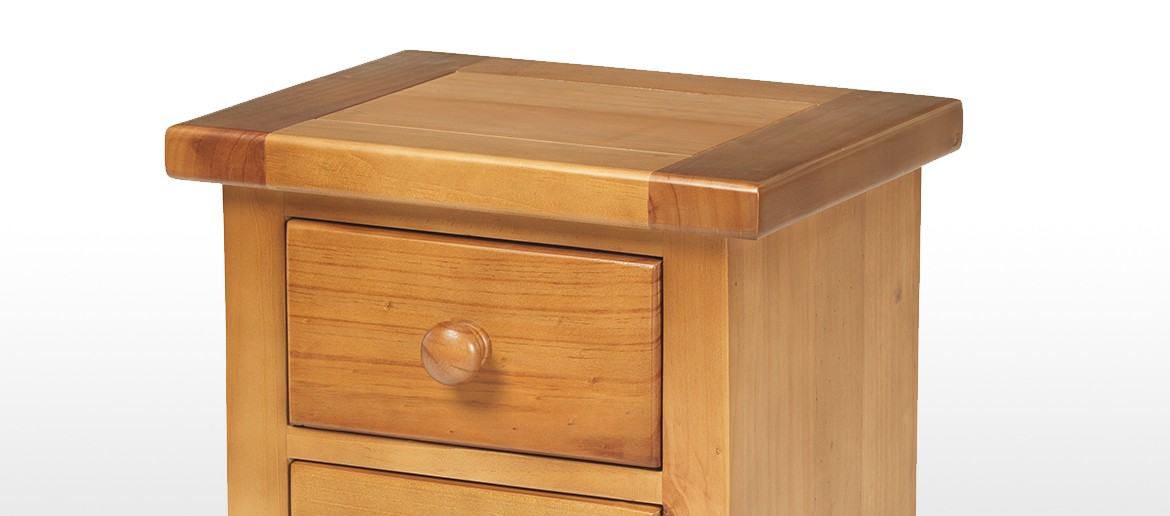 Devon Pine 3 Drawer Bedside Cabinet