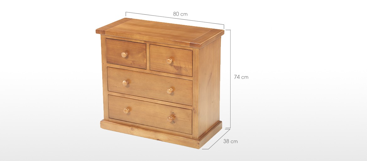 Devon Pine 2 Over 2 Chest of Drawers