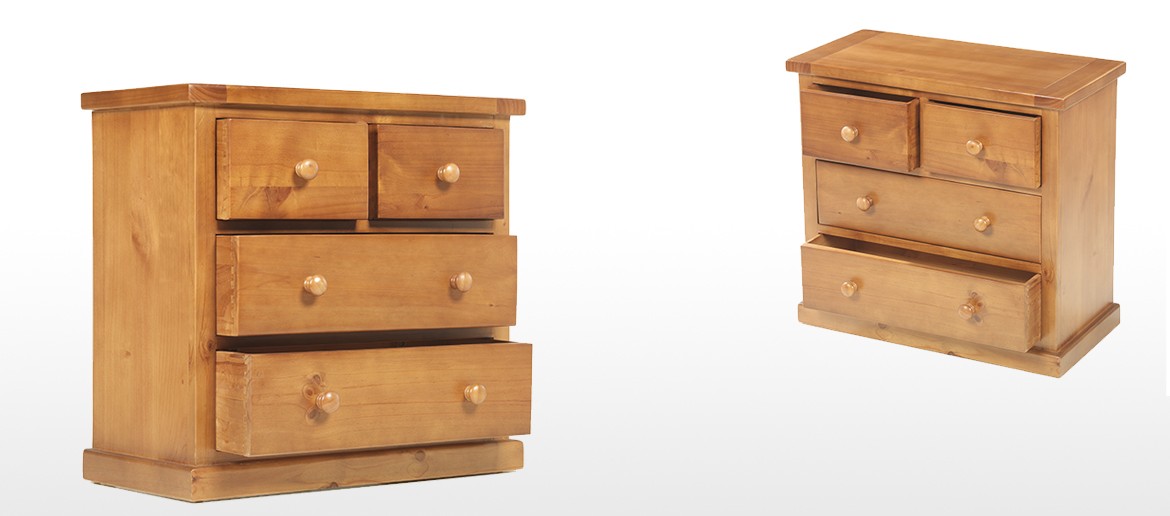 Devon Pine 2 Over 2 Chest of Drawers