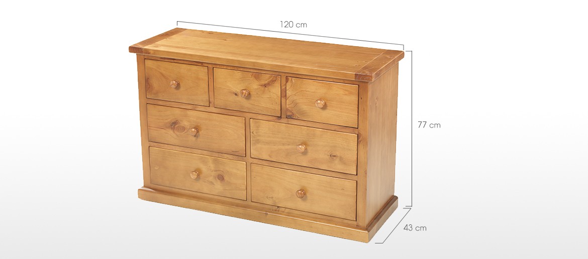 Devon Pine 3 Over 4 Chest of Drawers