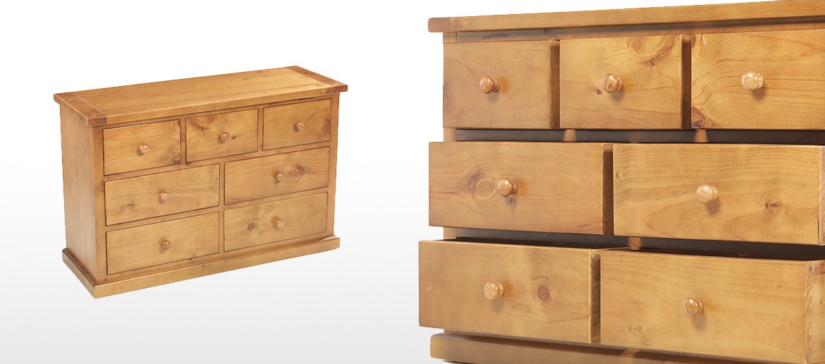 Devon Pine 3 Over 4 Chest of Drawers