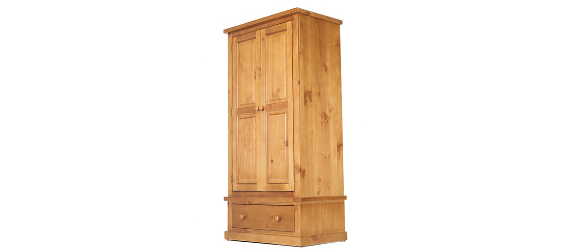 Devon Pine Gents Double Wardrobe