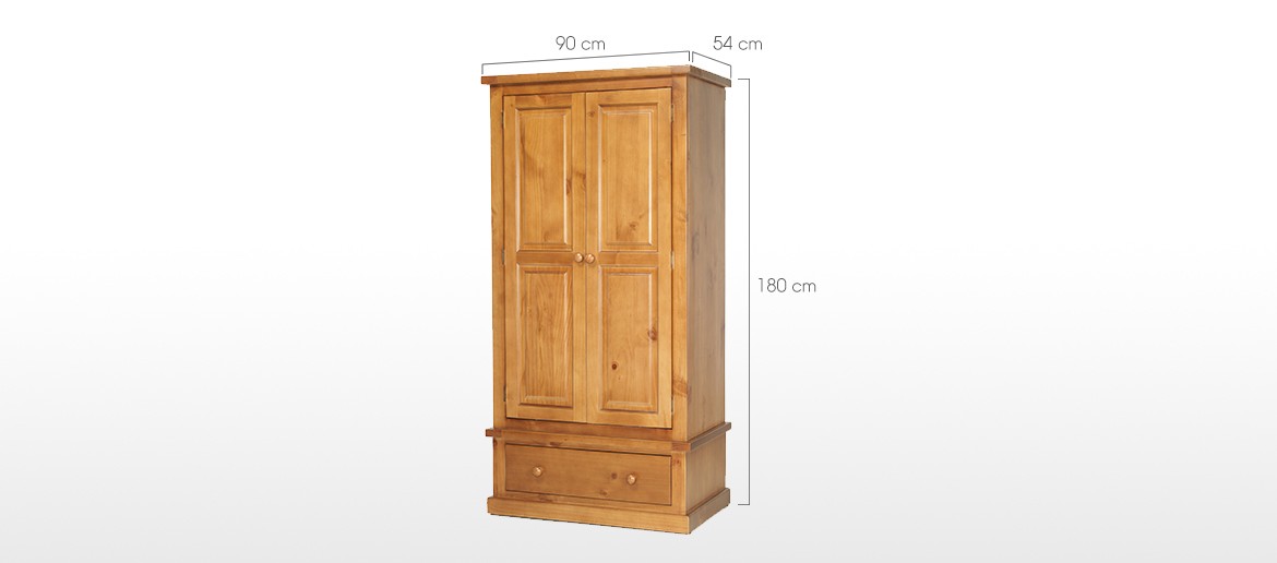 Devon Pine Gents Double Wardrobe