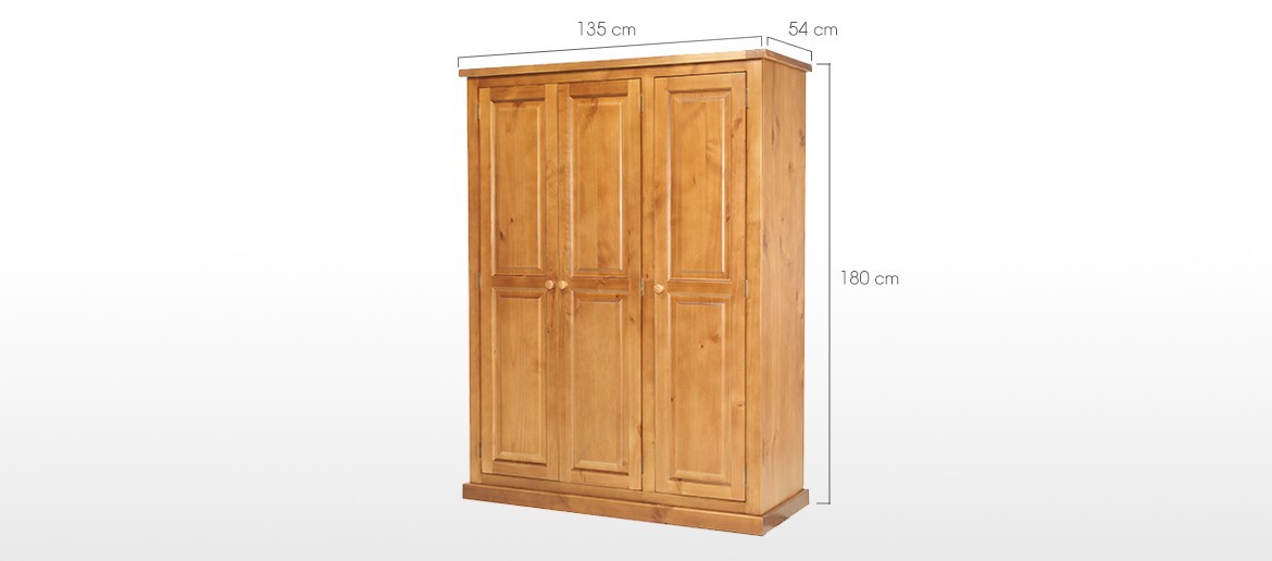 Devon Pine Triple Wardrobe