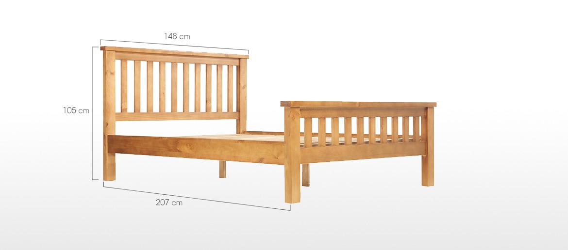 Devon Pine Double Bed (4' 6")