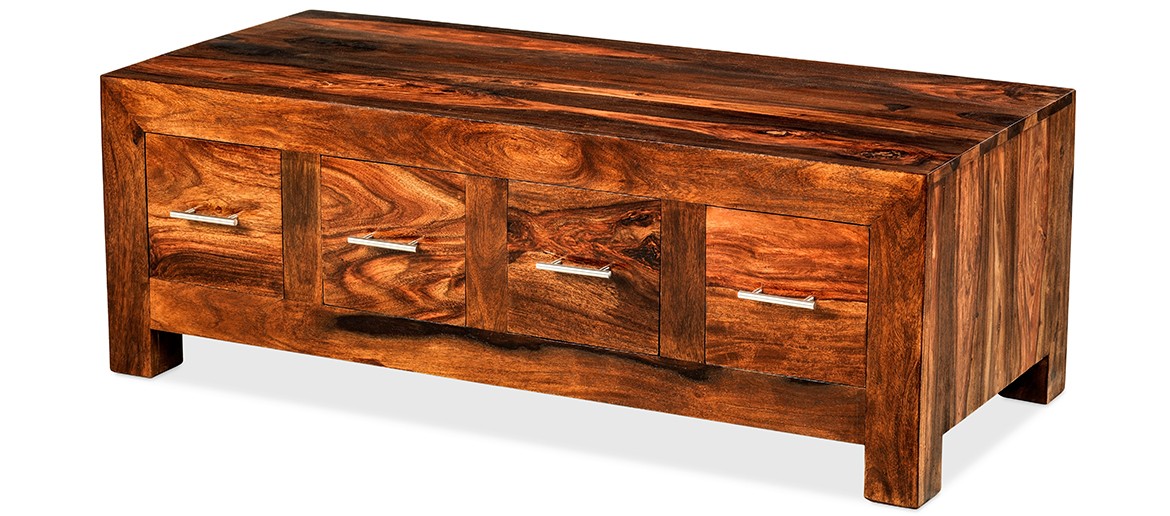 Cube Sheesham 8 Drawer Coffee Trunk