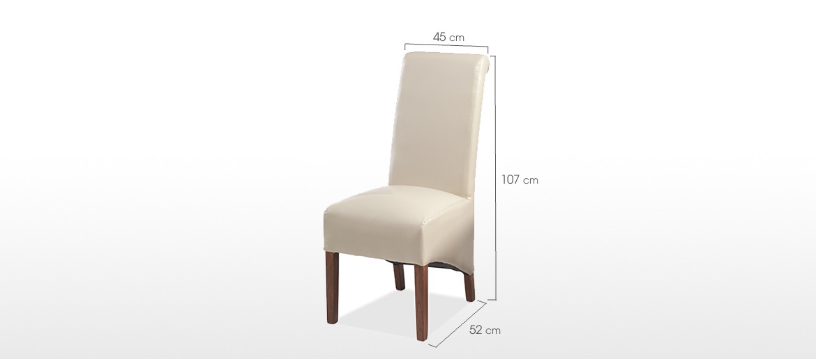 Cube Bonded Leather Dining Chairs Beige - Pair