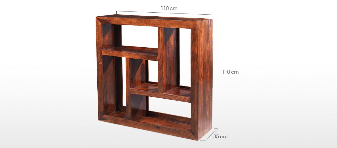 Cube Sheesham Display Multi Shelf