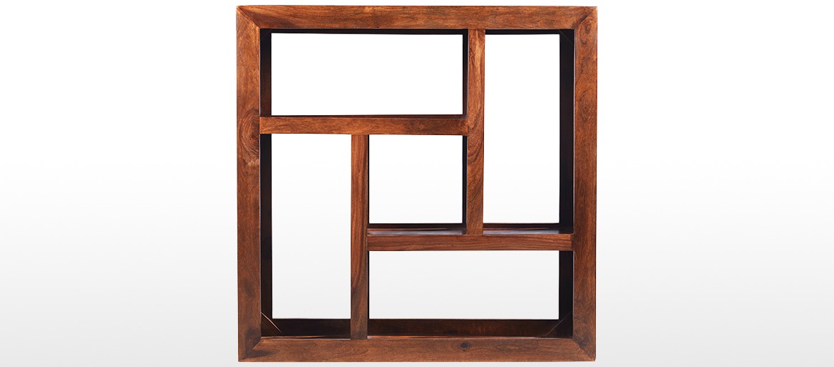 Cube Sheesham Display Multi Shelf