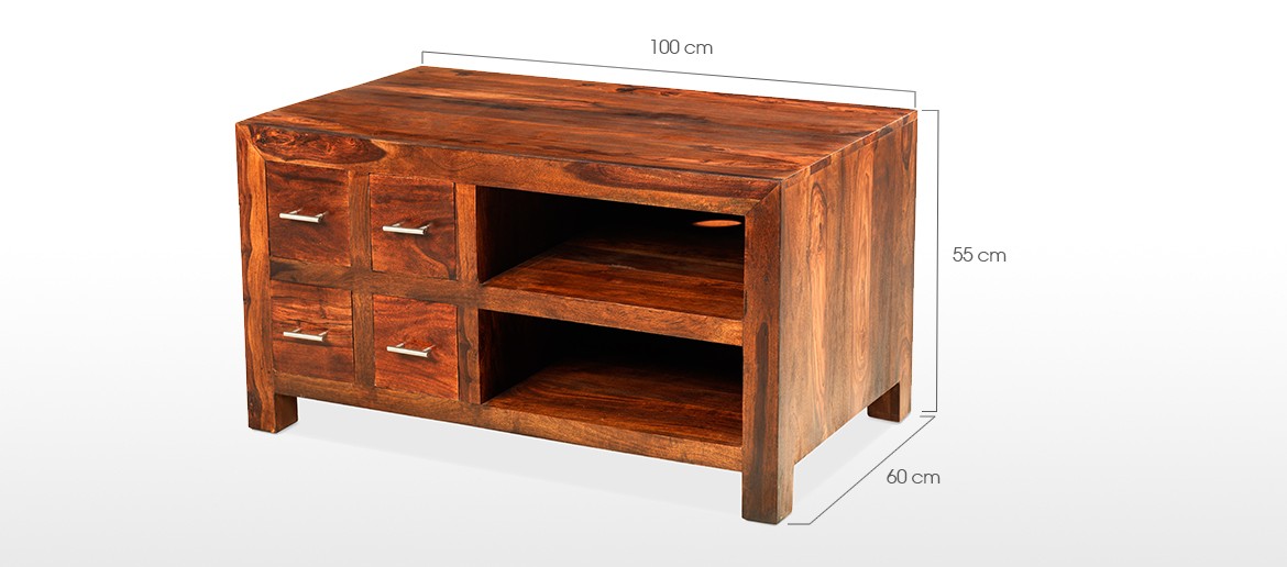 Cube Sheesham TV Cabinet