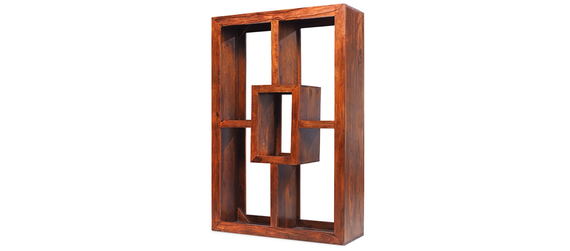 Cube Sheesham Yoga Bookcase