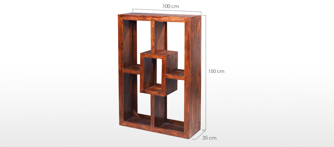 Cube Sheesham Yoga Bookcase