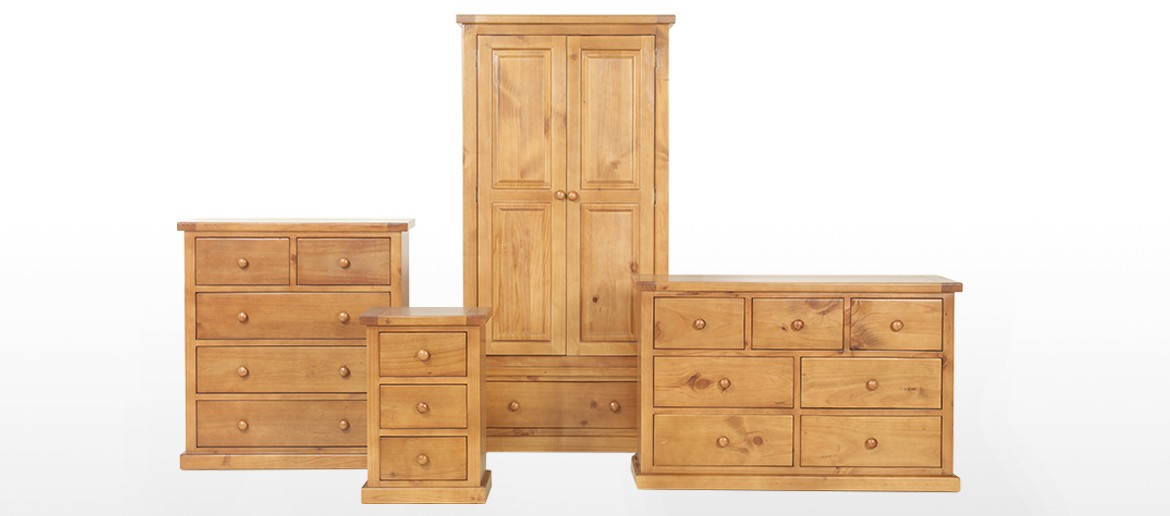 Devon Pine 3 Drawer Bedside Cabinet