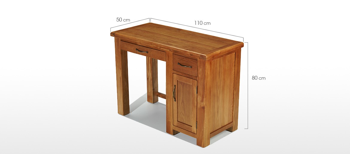 Barham Oak Single Pedestal Computer Desk