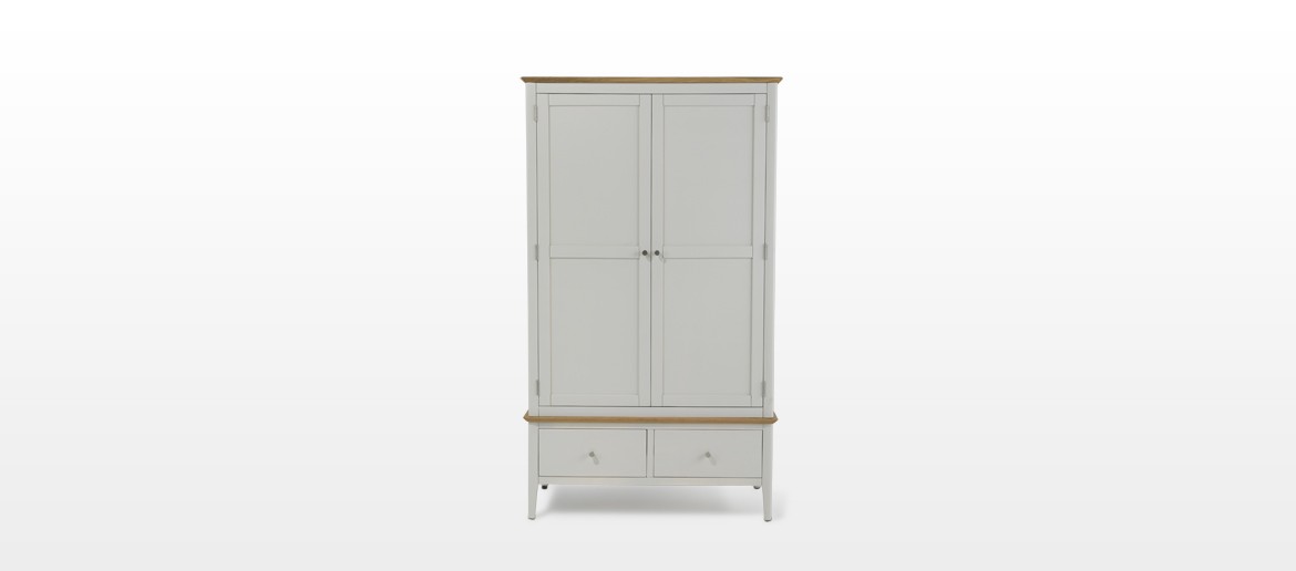 Merideth Painted Double Wardrobe with Drawer