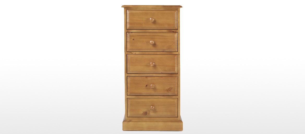 Essentials Pine 5 Drawer Tall Chest of Drawers