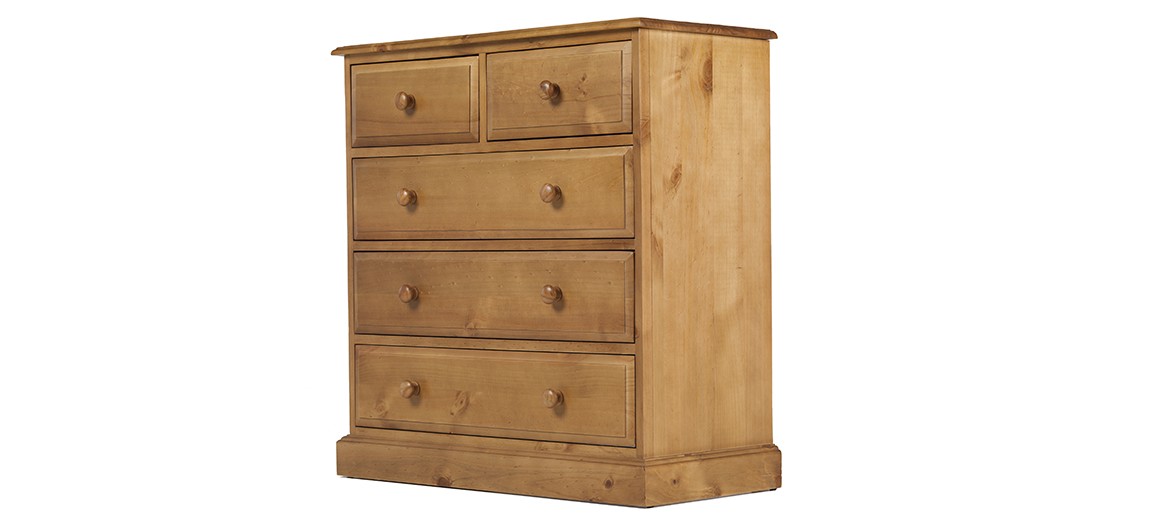 Essentials Pine 2 Over 3 Drawer Chest of Drawers