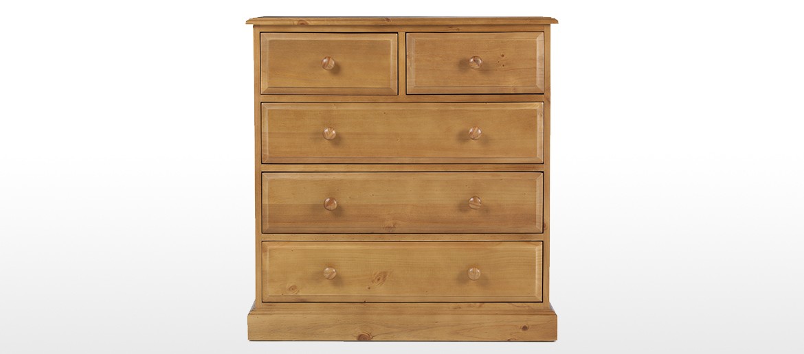 Essentials Pine 2 Over 3 Drawer Chest of Drawers