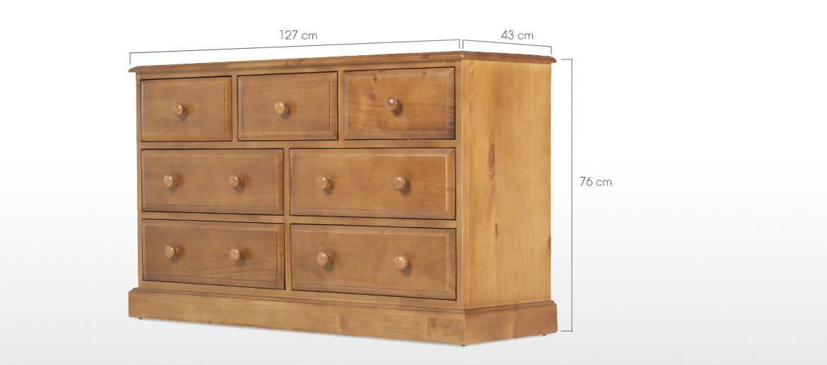 Essentials Pine 3 Over 4 Chest of Drawers