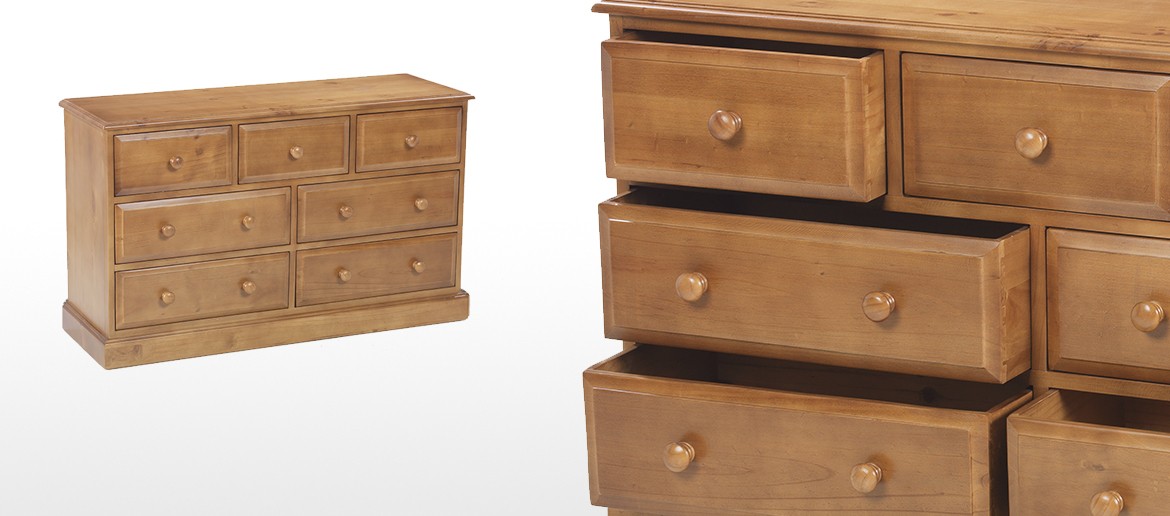 Essentials Pine 3 Over 4 Chest of Drawers