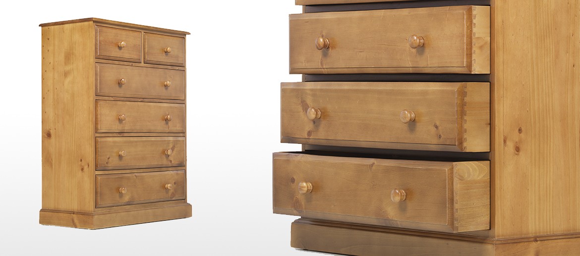 Essentials Pine 6 Drawer Chest of Drawers