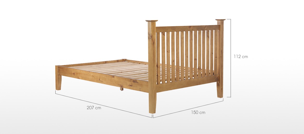 Essentials Pine Double Bed (4' 6")