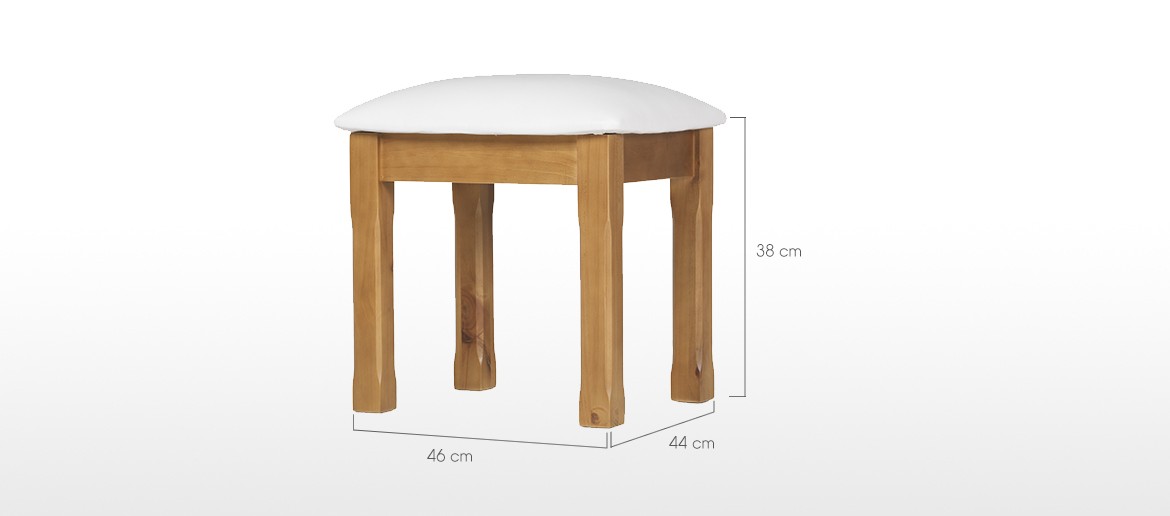 Essentials Pine Dressing Table Stool